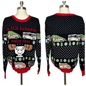 National Lampoon's Christmas Vacation Sweater Mens Size S Old Fashioned X-Mas